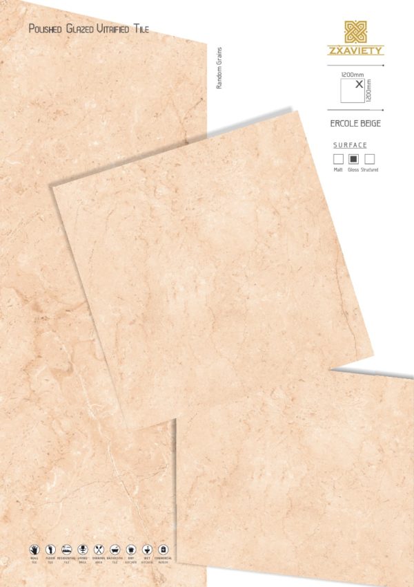 Ercole Beige PGVT slab(1200mm*1200mm)